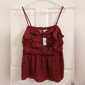 Maurices polka dot ruched cami